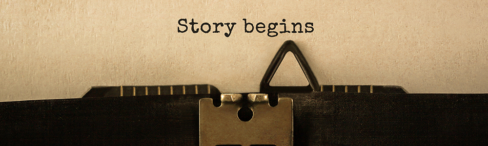 Typewriter font "Story begins" symbolic of the transition to EDI: first steps made easy